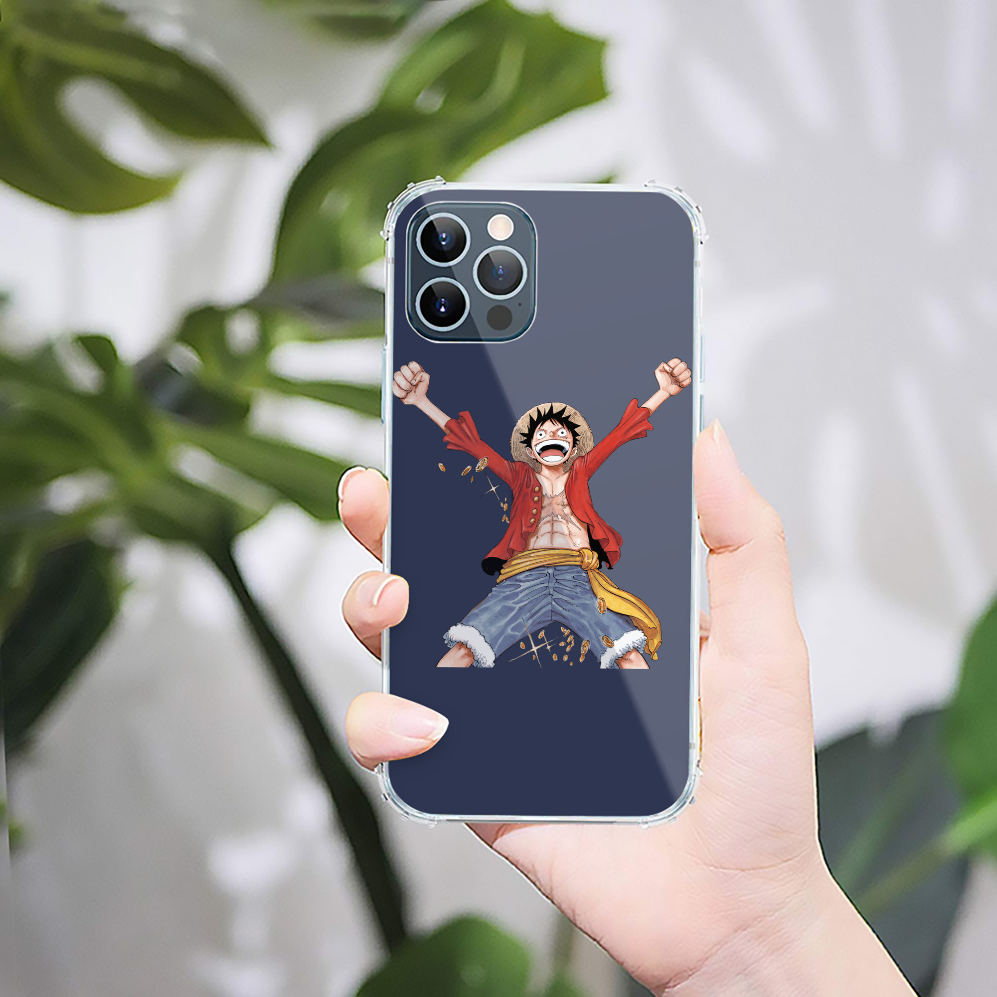 （画像用） ワンピース モンキー・D・ルフィ ONE PIECE Monkey D. Luffy 【iPhone 12シリーズ対応】透明スマホケース（クリアソフトケース）
